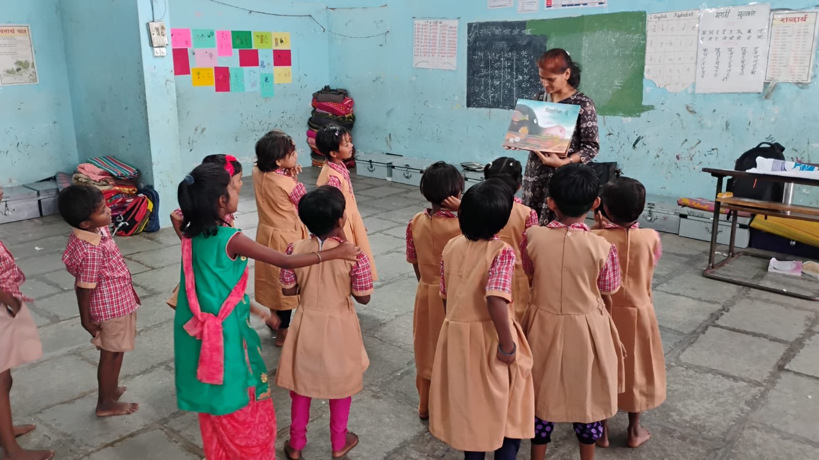 Children in a learning session